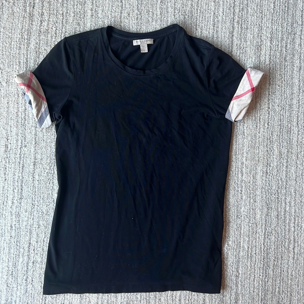 Burberry Brit ‘House Check' Cuffs T-shirt